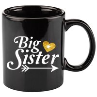 Big Sister Arrow Gold Heart 11oz C Handle Ceramic Mug