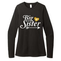 Big Sister Arrow Gold Heart Womens CVC Long Sleeve Shirt