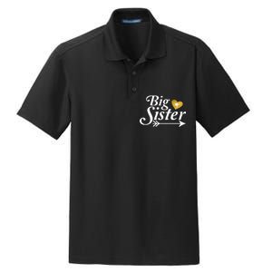 Big Sister Arrow Gold Heart Dry Zone Grid Polo