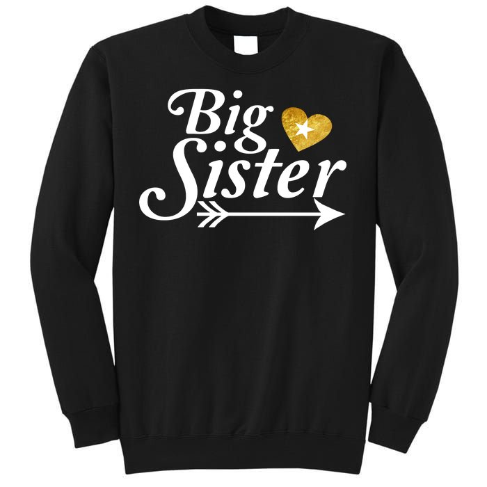 Big Sister Arrow Gold Heart Tall Sweatshirt