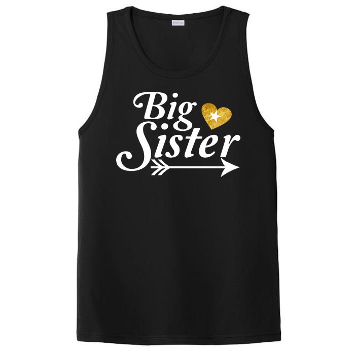 Big Sister Arrow Gold Heart PosiCharge Competitor Tank