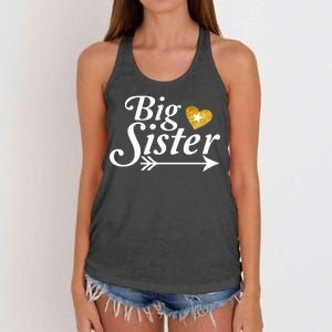 Big Sister Arrow Gold Heart Women's Knotted Racerback Tank