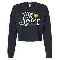 Big Sister Arrow Gold Heart Cropped Pullover Crew