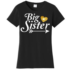 Big Sister Arrow Gold Heart Women's T-Shirt