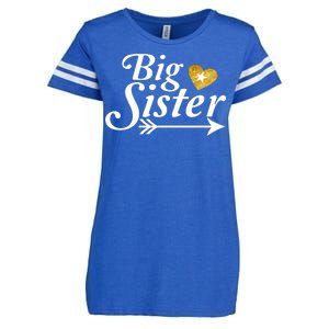 Big Sister Arrow Gold Heart Enza Ladies Jersey Football T-Shirt