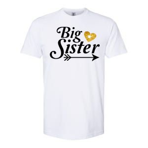 Big Sister Arrow Gold Heart Softstyle® CVC T-Shirt