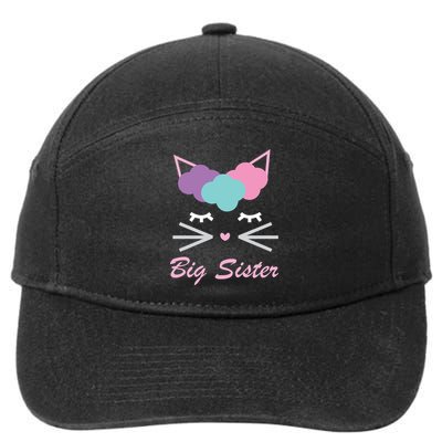 Big Sister Cute Cat 7-Panel Snapback Hat