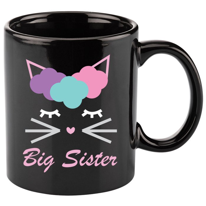Big Sister Cute Cat 11oz C Handle Ceramic Mug