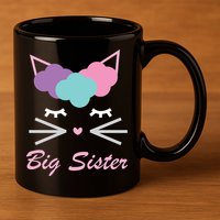 Big Sister Cute Cat 11oz C Handle Ceramic Mug