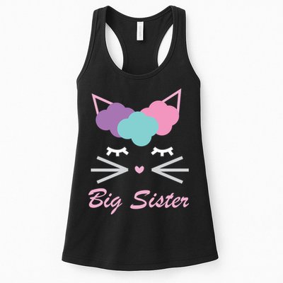 Big Sister Cute Cat Womens Tank Top