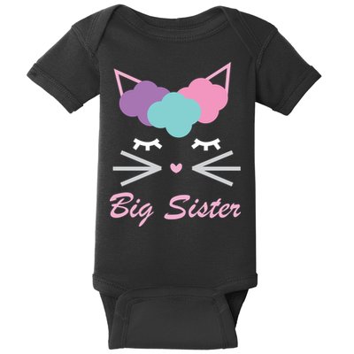Big Sister Cute Cat Baby Bodysuit