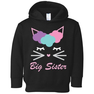 Big Sister Cute Cat Toddler Hoodie