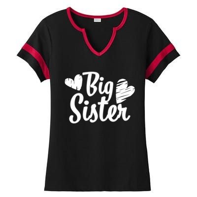 Big Sister Cute Logo Ladies Halftime Notch Neck Tee