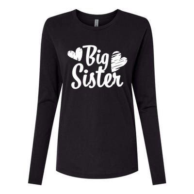 Big Sister Cute Logo Womens Cotton Relaxed Long Sleeve T-Shirt