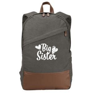 Big Sister Cute Logo Cotton Canvas Backpack