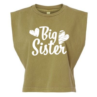 Big Sister Cute Logo Garment-Dyed Women's Muscle Tee