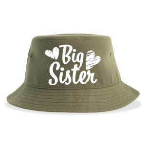 Big Sister Cute Logo Sustainable Bucket Hat