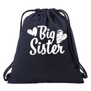 Big Sister Cute Logo Drawstring Bag