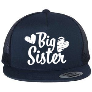 Big Sister Cute Logo Flat Bill Trucker Hat