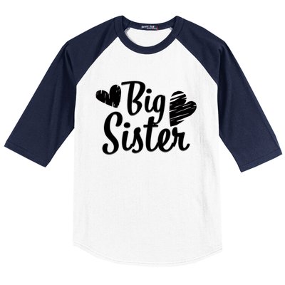 Big Sister Cute Logo Baseball Sleeve Shirt