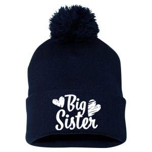 Big Sister Cute Logo Pom Pom 12in Knit Beanie