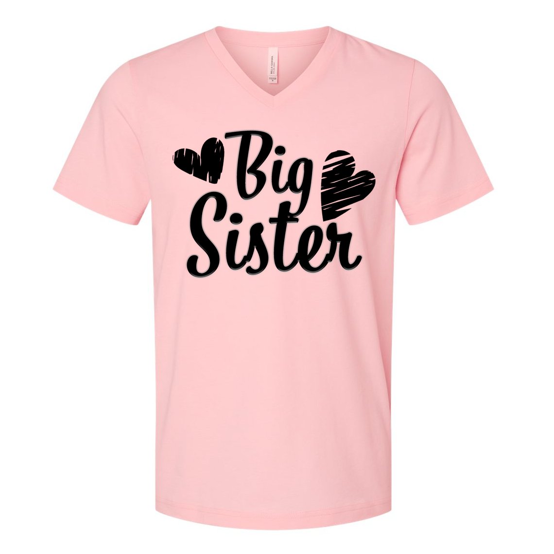 Big Sister Cute Logo V-Neck T-Shirt