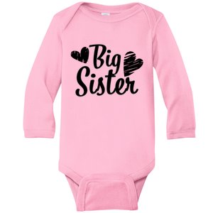 Big Sister Cute Logo Baby Long Sleeve Bodysuit