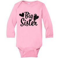 Big Sister Cute Logo Baby Long Sleeve Bodysuit