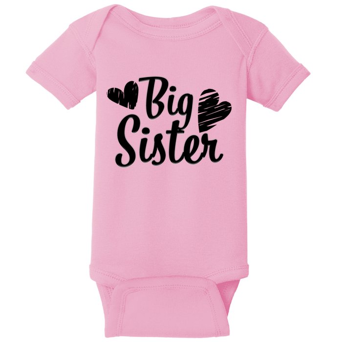 Big Sister Cute Logo Baby Bodysuit