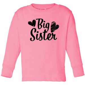 Big Sister Cute Logo Toddler Long Sleeve Shirt