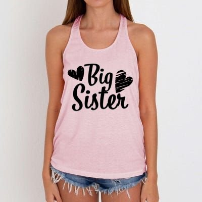 Big Sister Cute Logo Women's Knotted Racerback Tank