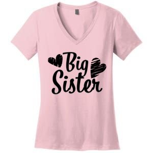 Big Sister Cute Logo Women's V-Neck T-Shirt