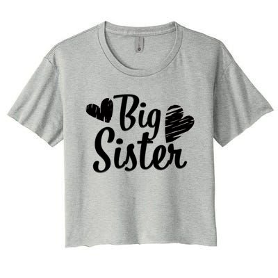 Big Sister Cute Logo Women's Crop Top Tee