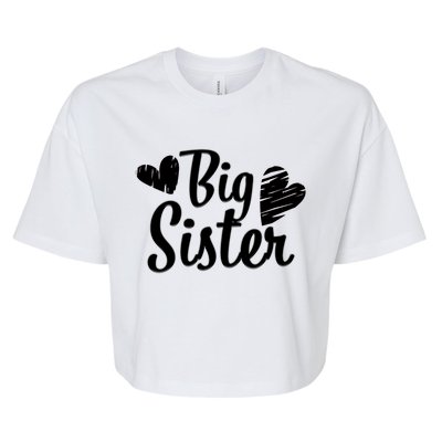 Big Sister Cute Logo Bella+Canvas Jersey Crop Tee