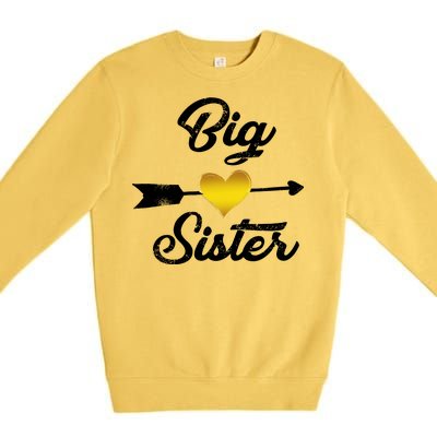 Big Sister Golden Arrow Heart Premium Crewneck Sweatshirt