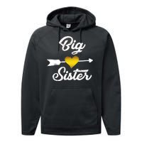 Big Sister Golden Arrow Heart Performance Fleece Hoodie