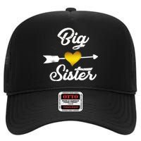 Big Sister Golden Arrow Heart High Crown Mesh Back Trucker Hat