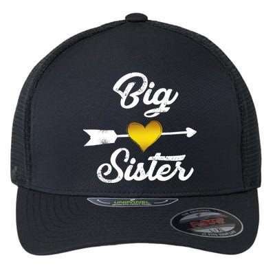 Big Sister Golden Arrow Heart Flexfit Unipanel Trucker Cap