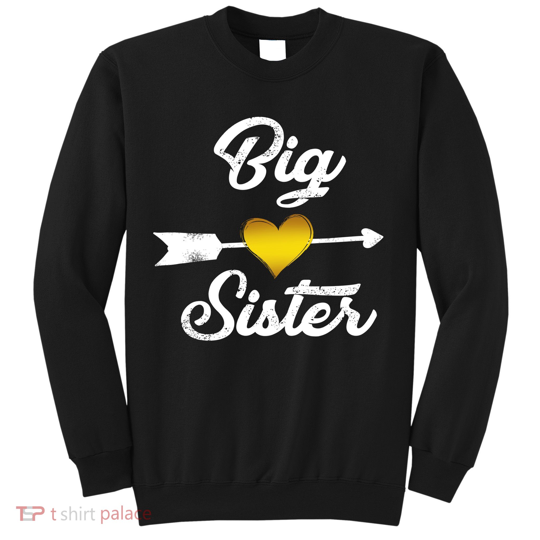 Big Sister Golden Arrow Heart Sweatshirt