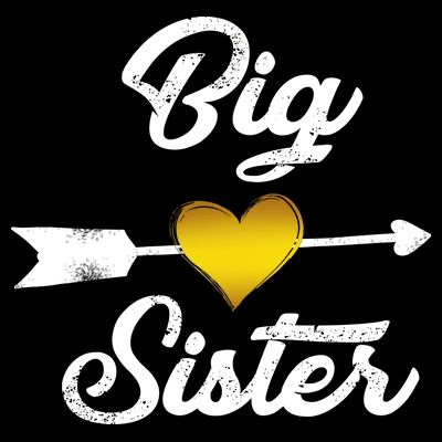 Big Sister Golden Arrow Heart T-Shirt