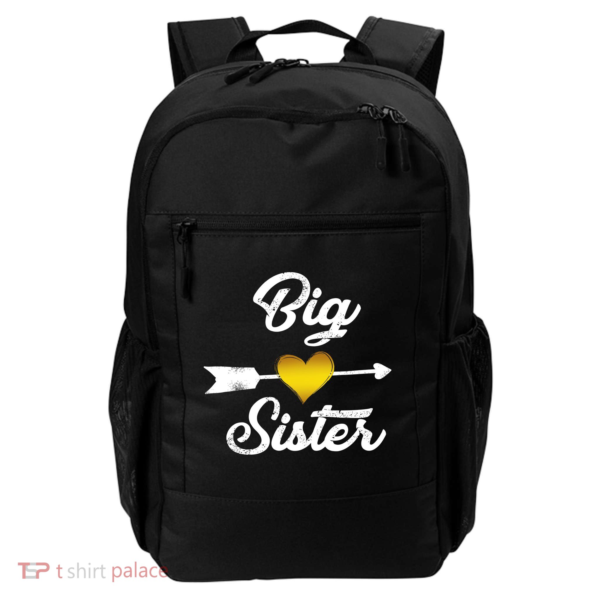 Big Sister Golden Arrow Heart Daily Commute Backpack