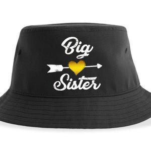 Big Sister Golden Arrow Heart Sustainable Bucket Hat