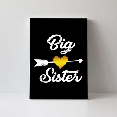 Big Sister Golden Arrow Heart Canvas