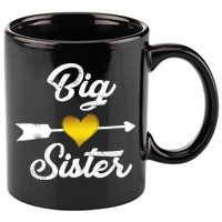 Big Sister Golden Arrow Heart 11oz C Handle Ceramic Mug