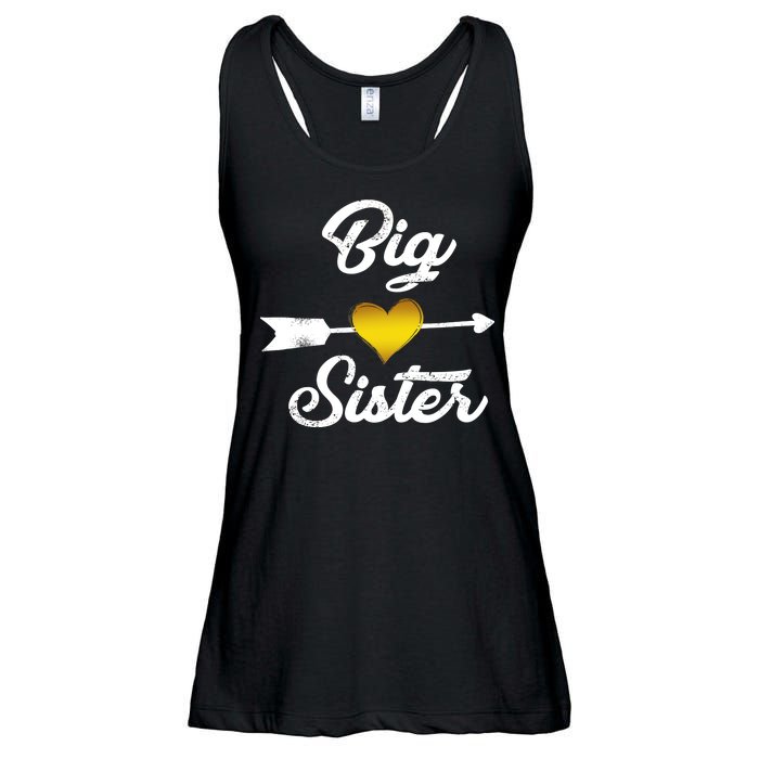 Big Sister Golden Arrow Heart Ladies Essential Flowy Tank