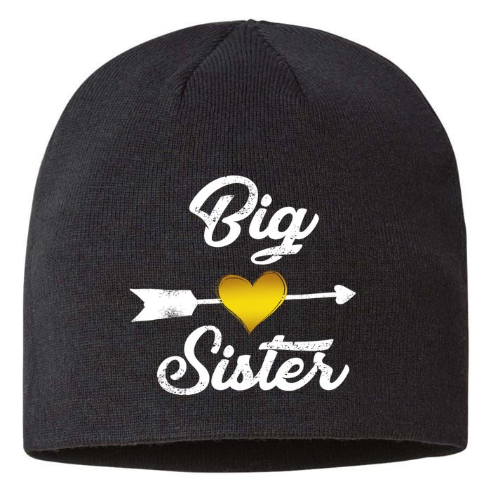 Big Sister Golden Arrow Heart Sustainable Beanie