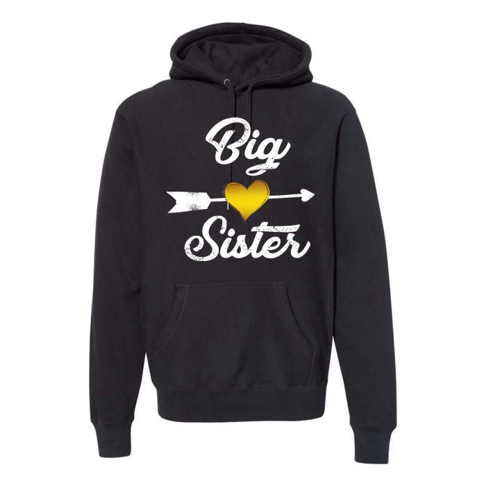 Big Sister Golden Arrow Heart Premium Hoodie