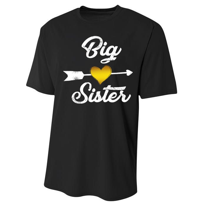 Big Sister Golden Arrow Heart Performance Sprint T-Shirt