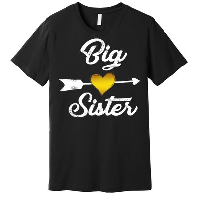 Big Sister Golden Arrow Heart Premium T-Shirt