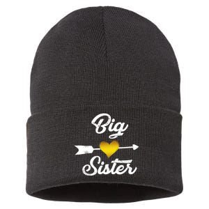 Big Sister Golden Arrow Heart Sustainable Knit Beanie